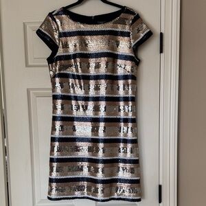 Vince Camuto Sequin Striped Dress